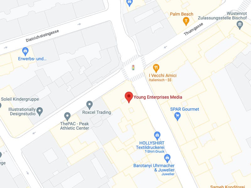 Google Maps Karte Young Enterprises